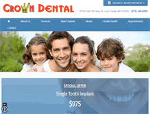 Tablet Screenshot of crowndentalcenter.com